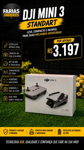 Dji Mini 3 Drone Lacrado a Pronta Entrega