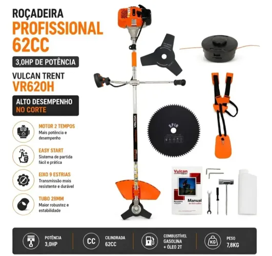 Roçadeira vulcan 620H nova