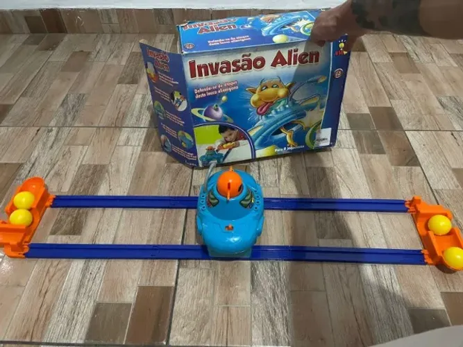 Peça de Reposição Jogo Invasão Alien - Base Completa com Trilhos e Bolinhas