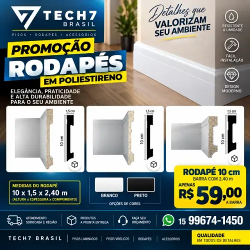 Rodapés de Poliestireno