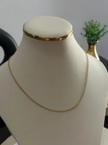 Colar de ouro feminino 18k 50cm