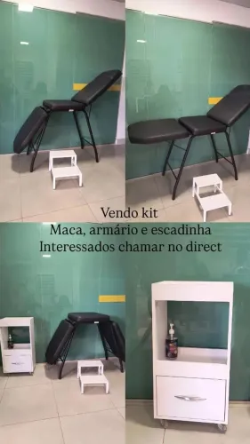 Kit maca , armário e escadinha