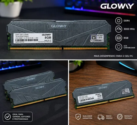 Memória ram gloway (ddr4 2x8GB 3000mhz)