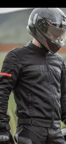 Jaqueta motociclista com proteções removíveis x11 Super Air ventilado tam g