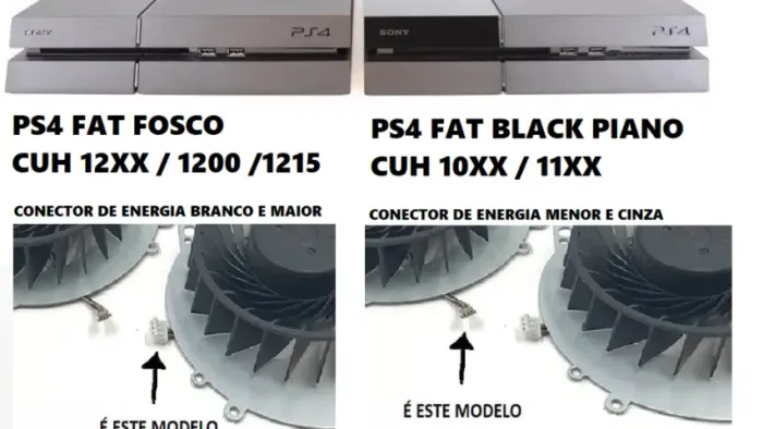 Cooler Para Playstation 4 PS4 FAT (Black Piano ou Fosco)