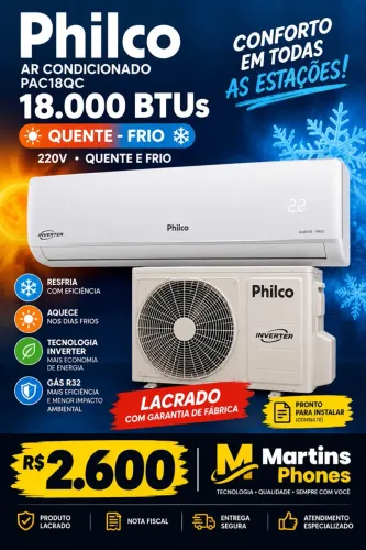 Ar Condicionado Philco 18.000 Btus Philco Quente-frio Pac18qi 220V