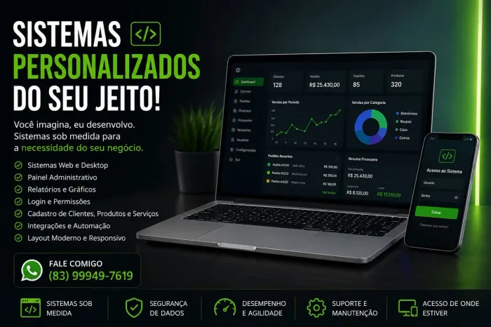 Desenvolvimento de Sistemas Personalizados | Sistema Sob Medida