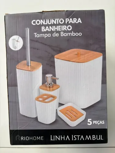 Conjunto banheiro bambú novo