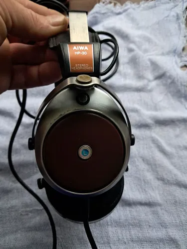 Fone de ouvido Aiwa hp-30 vintage 1970 perfeito estado 