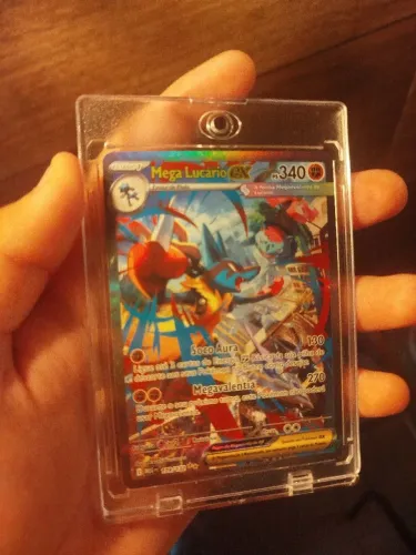 Carta mega Lucario ex ilustração rara especial