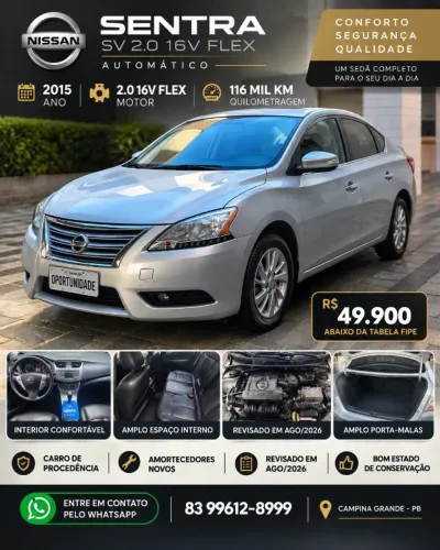 Nissan Sentra SV 2.0 Flexstart 16V Aut. 2015