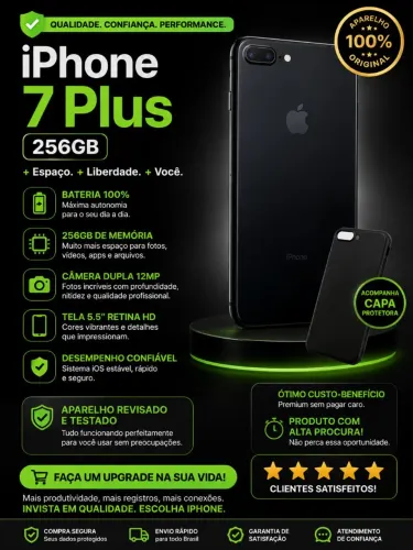 Iphone 7 plus 256GB bateria 100%