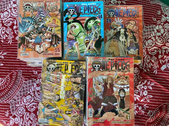 One Piece mangás do 1-66 + 71, Wanted e Yellow