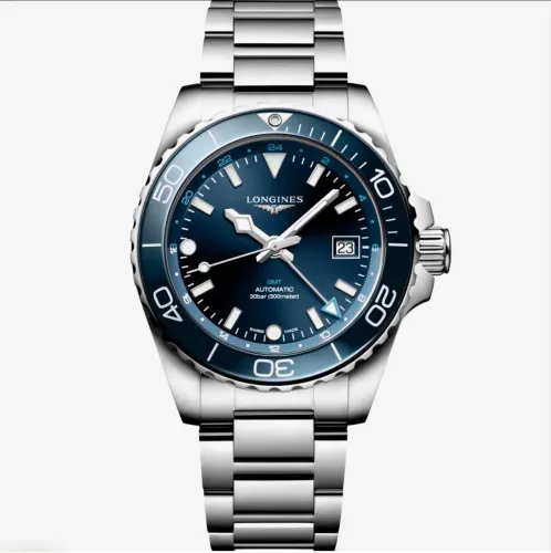 Relógio Masculino Longines HydroConquest GMT Azul 41mm Automático - Linha Premium AAA+