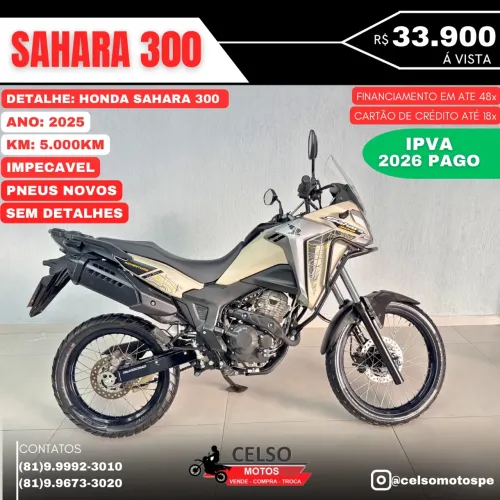 Sahara 300 ADVENTURE 2025 c/5.000 Financio48x Cartao18x aceito sua moto