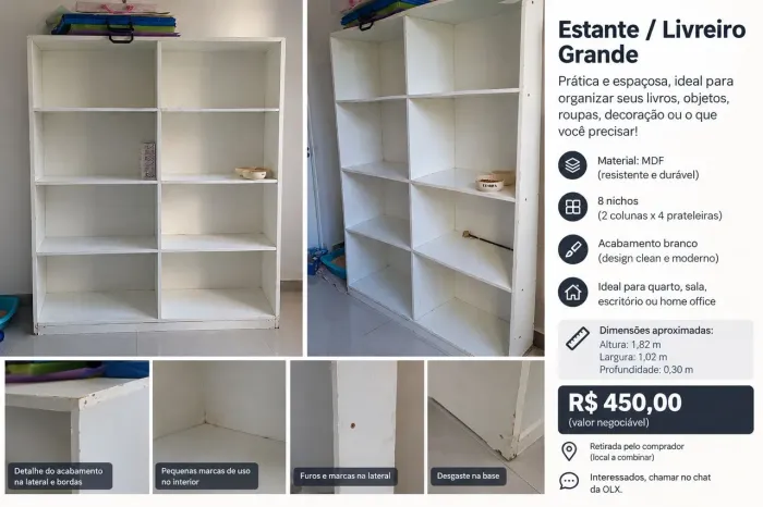 Estante de livros/roupeiro