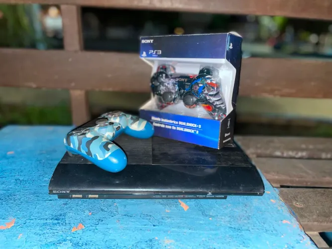 Ps3 todo perfeito desbloqueado com 1 controle novo