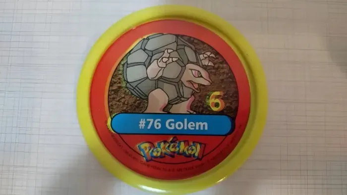 Tazos Estrela Pokémon Pokemetal #76 Golem