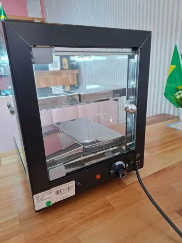 Estufa Beta para salgados 4 bandejas Dupla Preta - 127V - Omega (SEMINOVA - pouco usada)