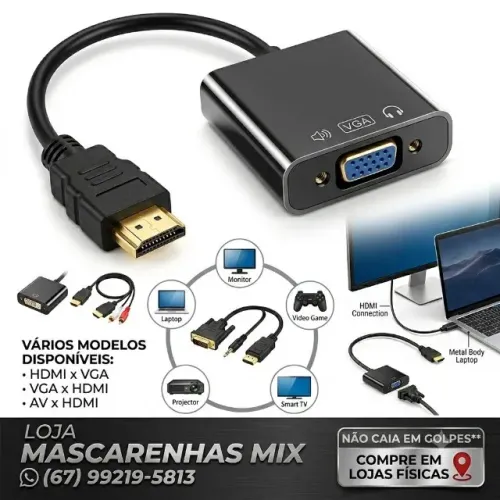 ADAPTADOR DE SINAL DE VÍDEO VÁRIOS MODELOS COD: 084