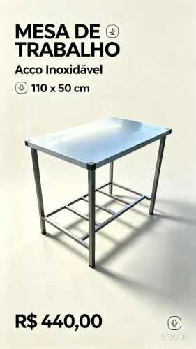 Mesa em inox