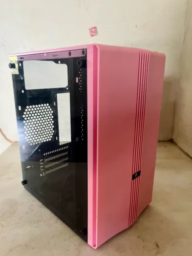 GABINETE GAMER LOTUS ROSA RGB FRONTAL