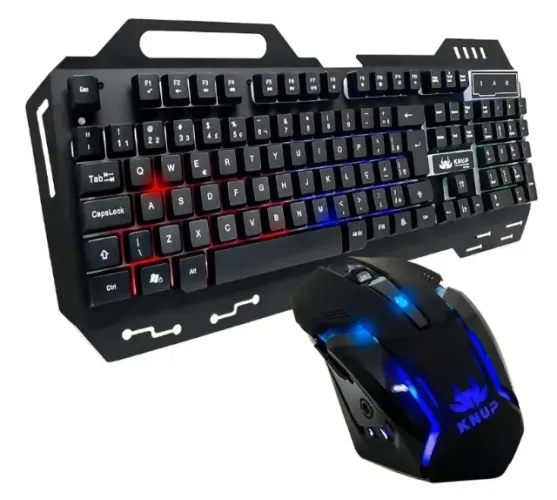 KIT TECLADO E MOUSE SEMI MECÂNICO RGB - ESTILO GAMER E ALTA PERFORMANCE