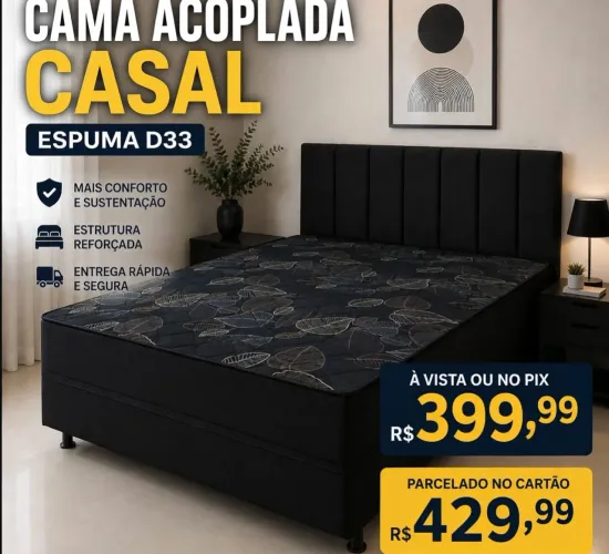 (EM 4 CORES) PROMOÇÃO DE FIM DE ANO CAMA CASAL BOX Por 399,00 ?