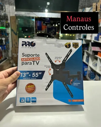 Suporte Articulado para Tv de 13 - 55 Retrátil carga máxima de 25Kg