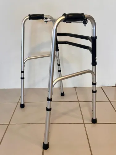 Andador 3 Em 1 Mercur Dobrável Prata