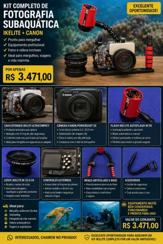 Kit Completo Fotografia Subaquática