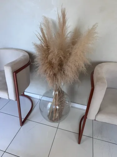 Vaso de vidro pampas