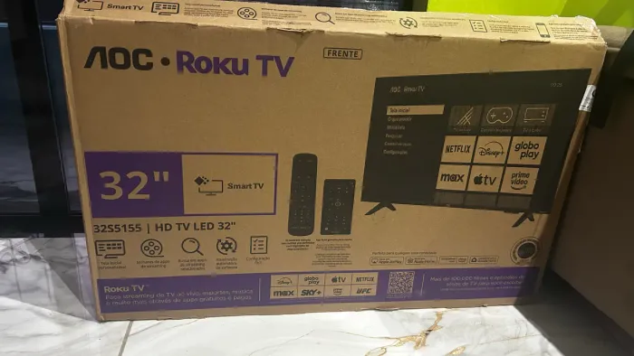 Vendo Televisao smart AOC roku 32 Lacrada Nota e garantia