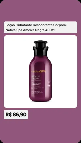 Loção hidratante Nativa SPA Ameixa Negra