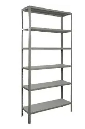 Estante de ferro cinza com pintura eletrostática