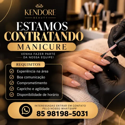Contata-se Manicure e Cabeleireiro