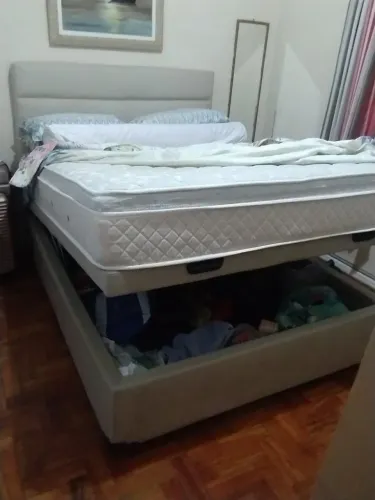 Cama box com baú casal mais o colchão