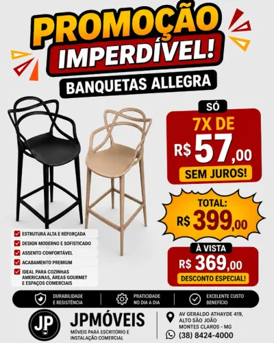 BANQUETAS ALLEGRA REFORÇADAS