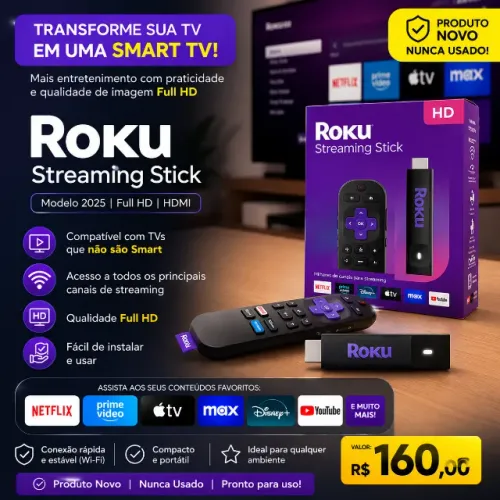 TV Stick Streaming Stick 2025 Roku Full HD HDMI