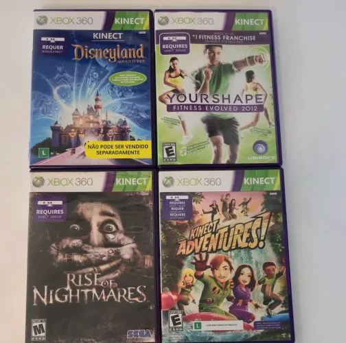 Lote 5 Jogos Xbox 360 Kinect: Kinect Sports Ultimate, Disneyland (OLX Pay)