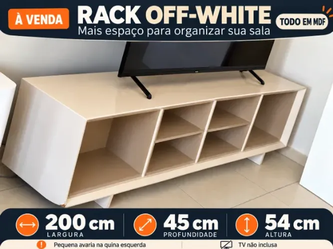 Rack Jacauna em Laca Off White
