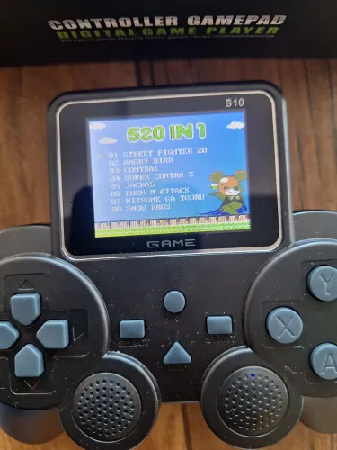 Vídeogame controle gamepad 520 jogos