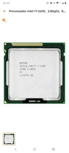 Processador Core I7 LGA 1155 Só Venda 