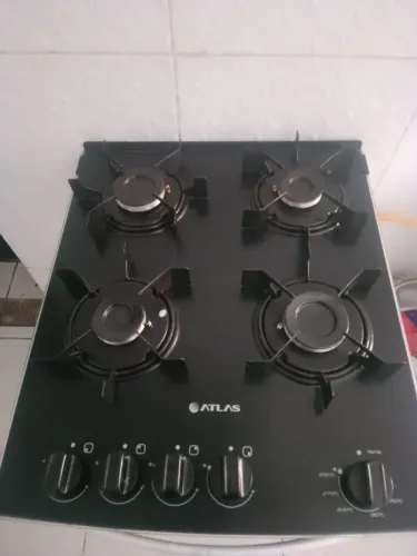 Fogão tampo de vidro semi novo
