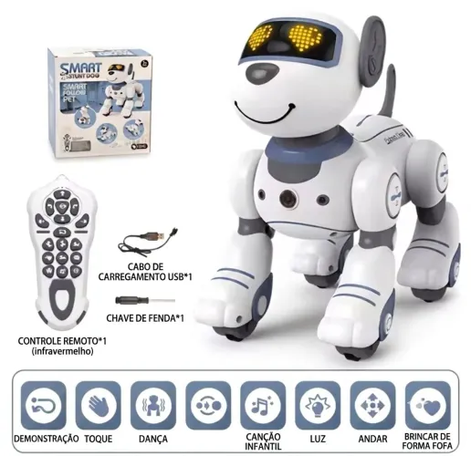 Cachorro Robô Inteligente Interativo Smart Stunt Dog
