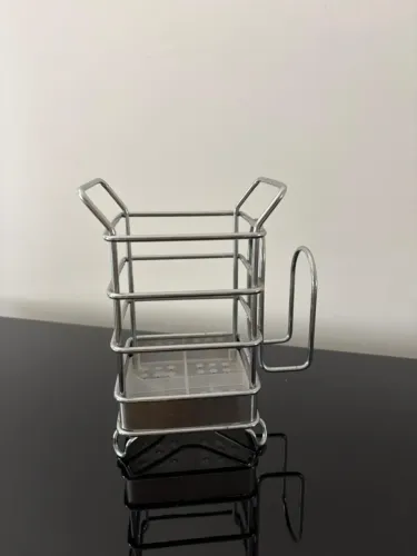 Porta talheres com porta guardanapo em inox