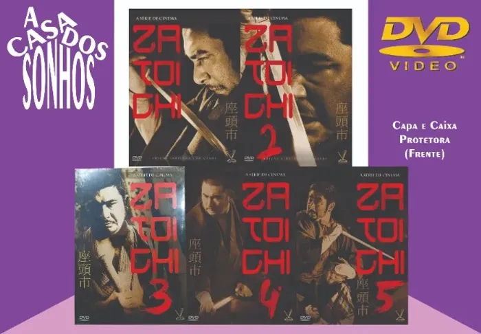 Lote Box DVD Zatoichi - 5 Temporadas - 10 Discos