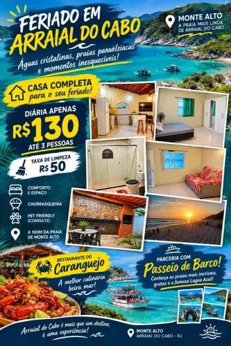 CASA COM CHURRASQUEIRA MONTE ALTO ARRAIAL DO CABO