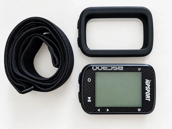 Ciclocomputador Igpsport BSC300 + sensores e óculos de ciclismo.