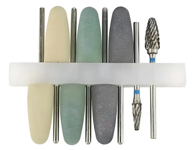 Kit 8 Brocas Resina Acrílica Polimento Prótese Odonto